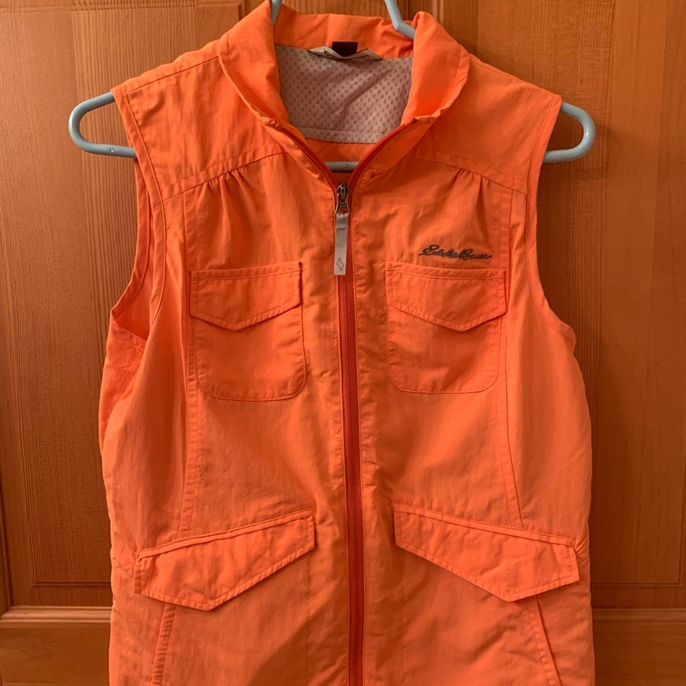 EddieBauer Vest, women’s size small orange